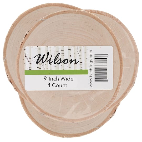 Wilson® Enterprises 9" Thick Birch Rounds, 4ct.